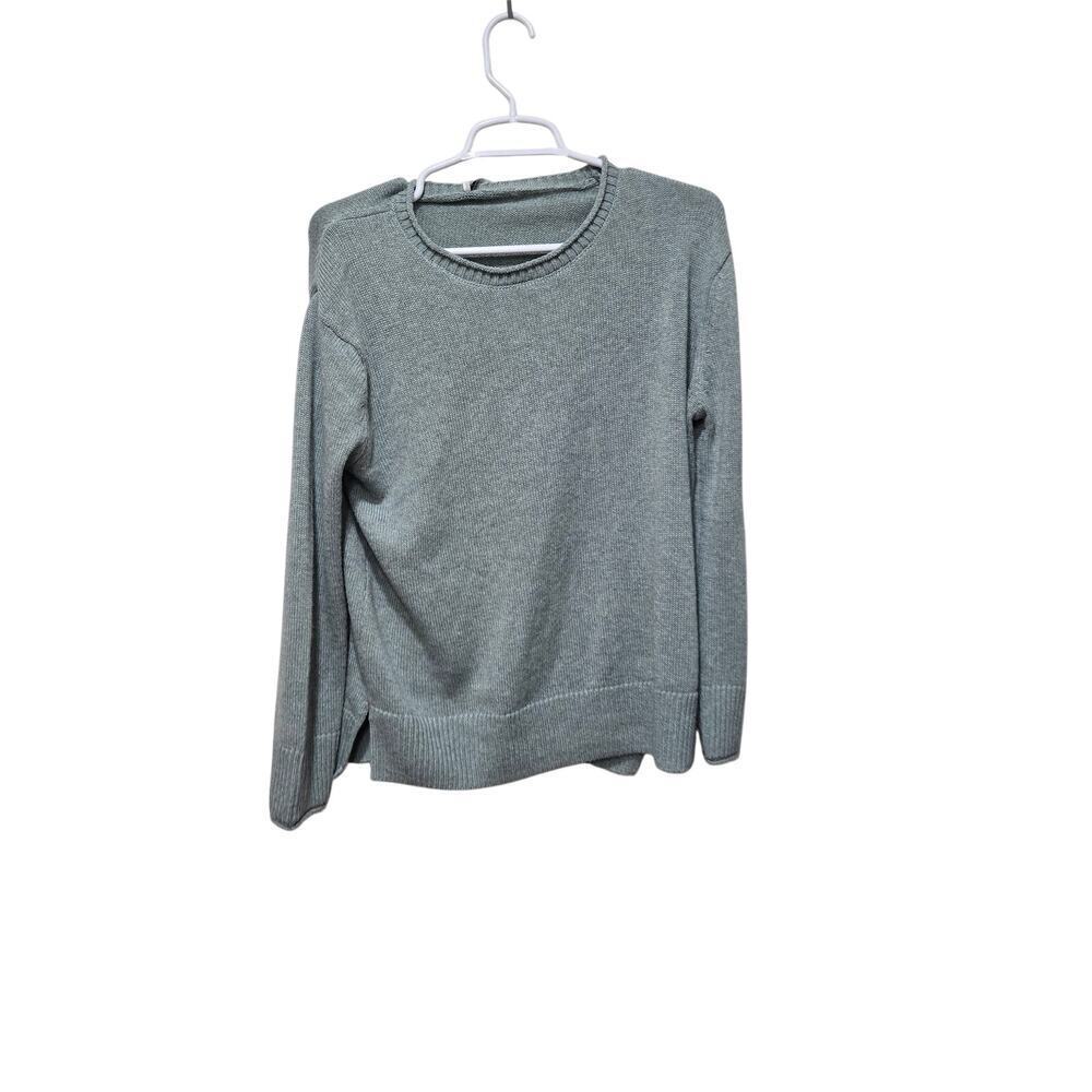 Ella Moss Sage Green Knit Sweater Small NWT Ribbed Crewneck